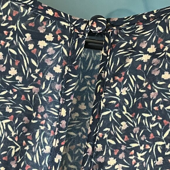 Tularosa Sabrina‎ Ruffle Cold Shoulder Floral Chiffon Mini Dress Size Medium - Picture 9 of 9